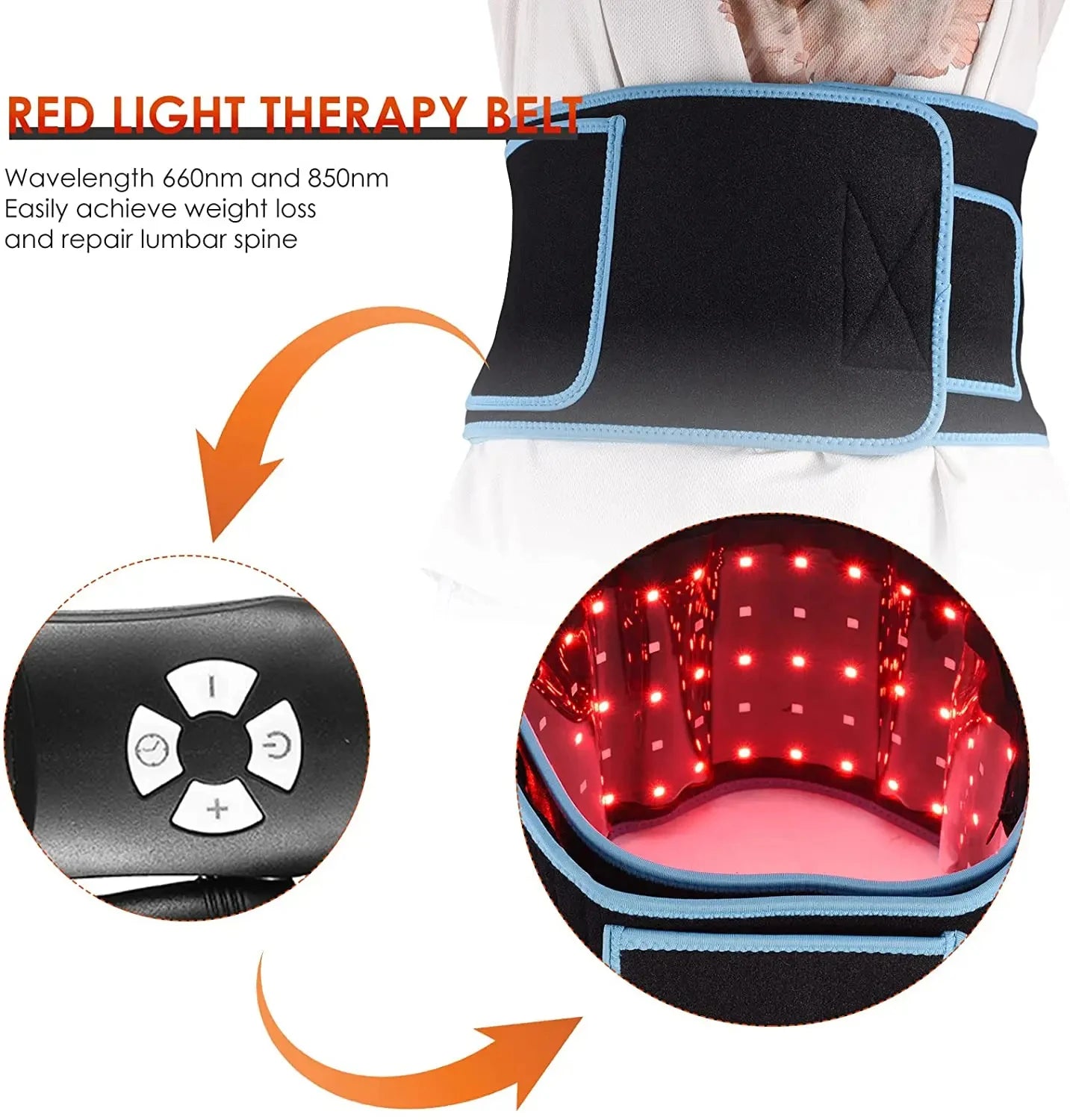 <h2>Cinturón de Terapia de Luz LED Láser – Dispositivo para Pérdida de Grasa y Terapia Caliente</h2>