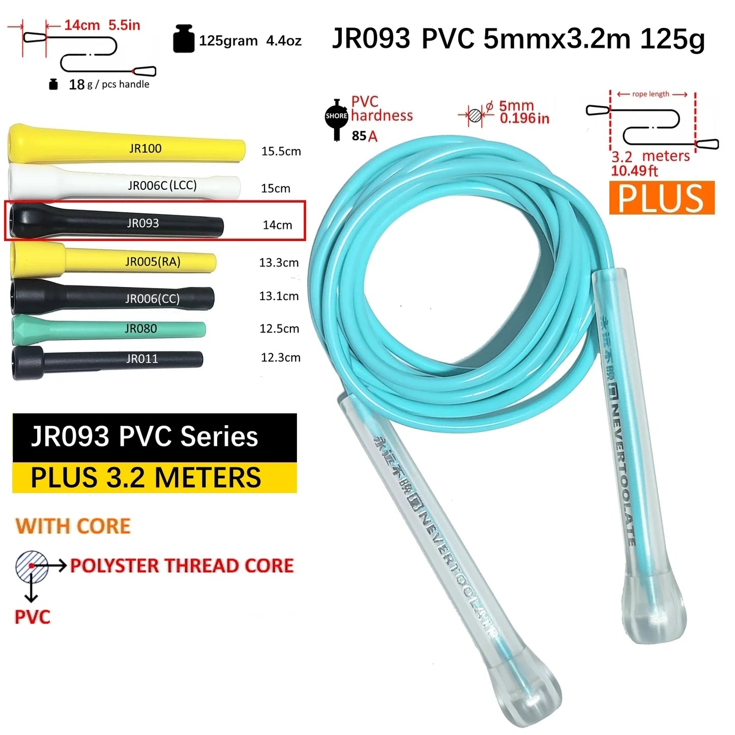<h2>Corda de Pular NEVERTOOLATE de TPU e PVC – Alta Velocidade, Sem Emaranhado, Crossfit e Treino</h2>