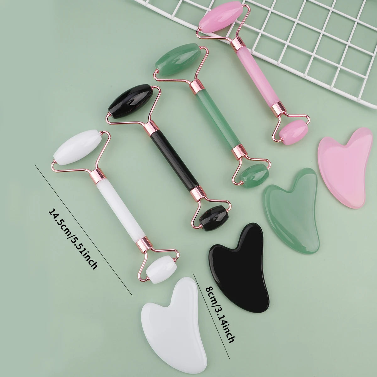 <h2>Rolo Facial e Gua Sha – Massageador de Resina para Cuidados com Pele, Face, Olhos, Pescoço e Corpo</h2>