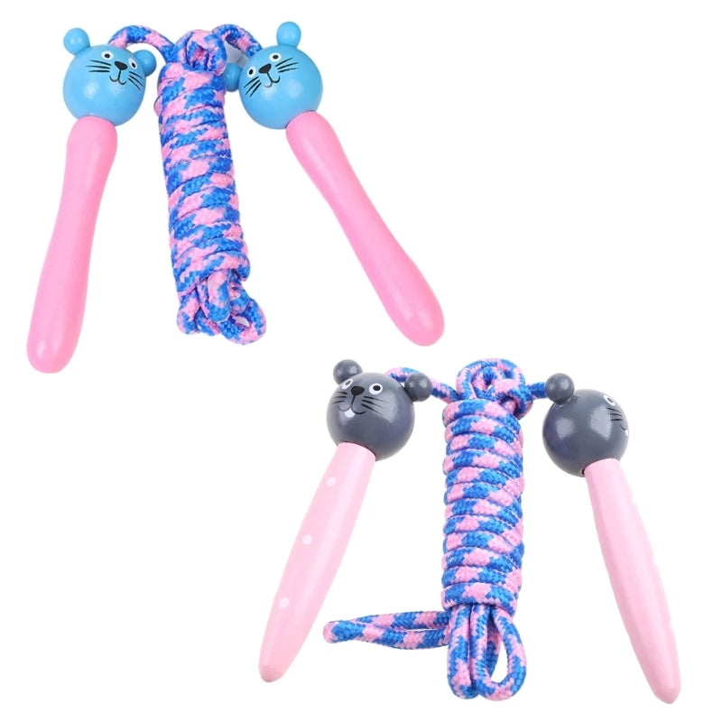 <h2>Corda de Pular para Crianças com 7 Cores – Madeira, Esporte, Fitness, Desenhos Animados</h2>