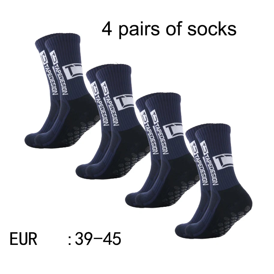 <h2>Pacote com 4 Pares de Meias de Futebol – Meias de Cano Médio TC Antiderrapantes e Respirável para Treinamento e Competição</h2>