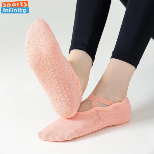 <h2>Meias Harajuku de Yoga para Mulheres – Meias Profissionais com Cinto Cruzado para Pilates e Trampolim</h2>