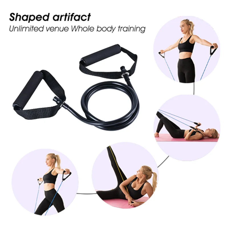 <h2>Bandas de resistência com alças para treino em casa – equipamento para homens e mulheres, 5 níveis</h2>