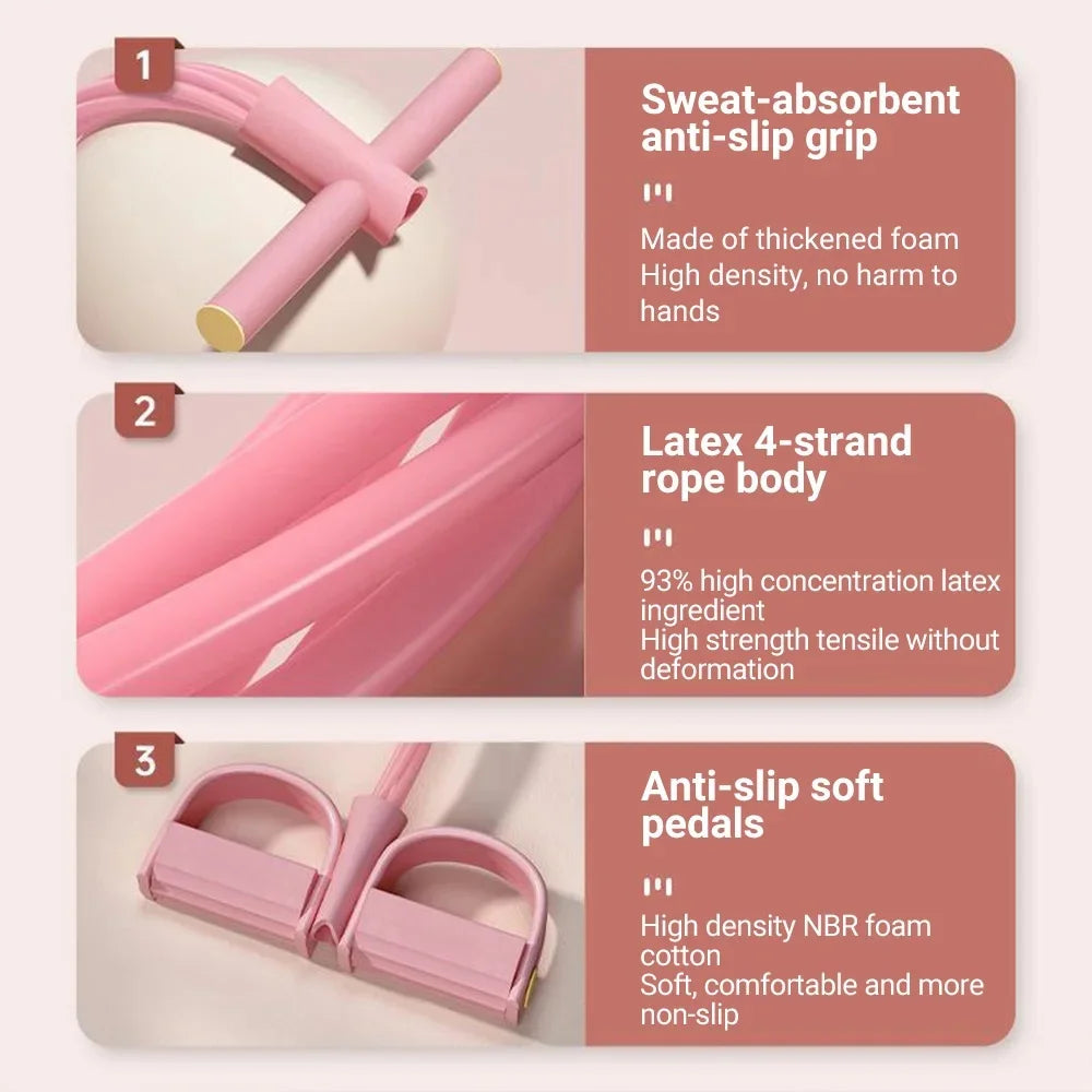 <h2>Bandas de resistência com 6 tubos – equipamento para abdômen, cintura e braços, extrator de pedal para Yoga</h2>