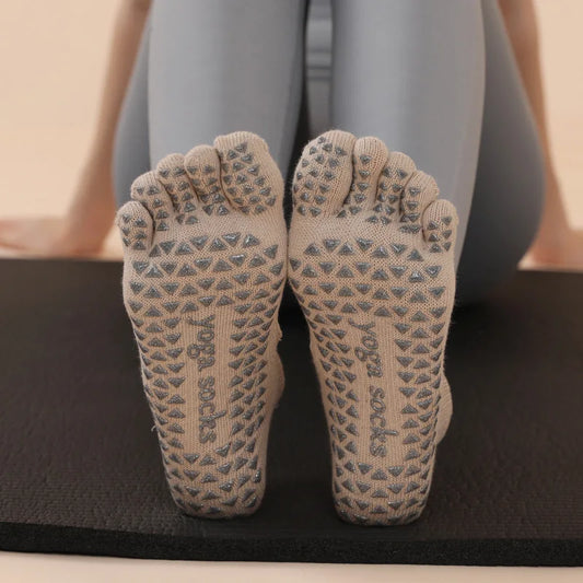 <h2>Meias Finas de Algodão Antiderrapantes para Yoga – Meias Profissionais com Cinco Dedos para Pilates, Dança e Fitness</h2>