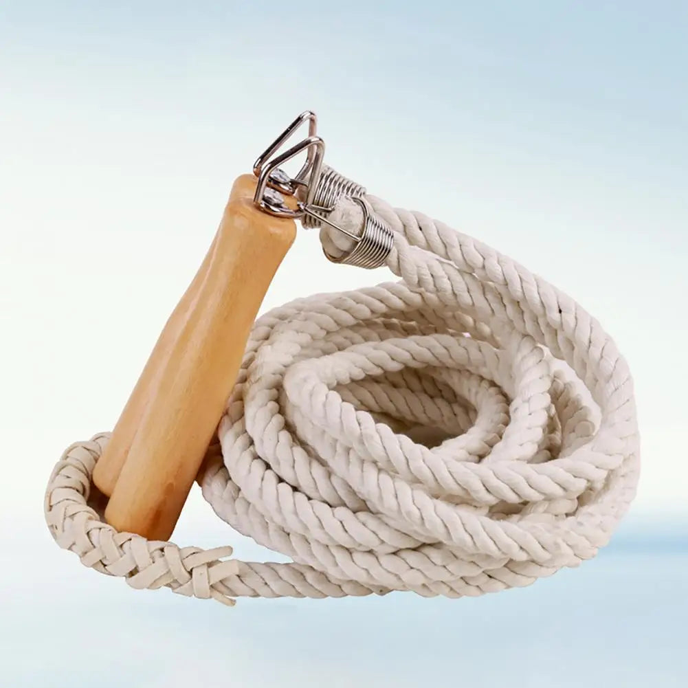 <h2>Corda de Pular Ajustável com Cabo de Madeira Antiderrapante – Sem Emaranhado para Treino</h2>