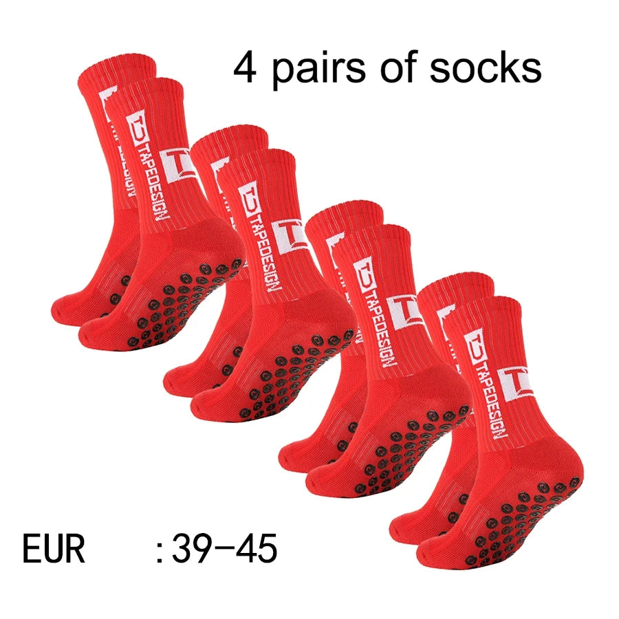 <h2>Pacote com 4 Pares de Meias de Futebol – Meias de Cano Médio TC Antiderrapantes e Respirável para Treinamento e Competição</h2>