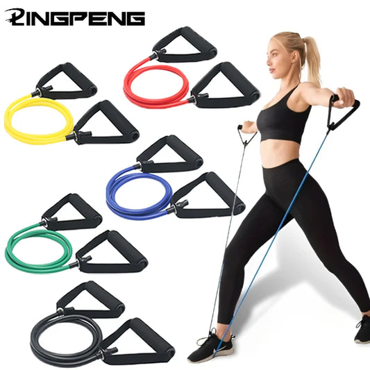 <h2>Bandas de resistência com alças para treino em casa – equipamento para homens e mulheres, 5 níveis</h2>