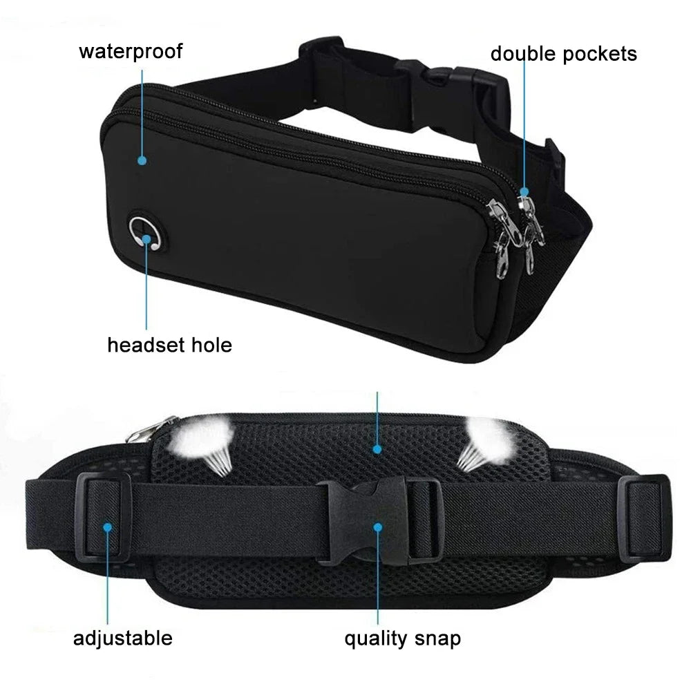 <h2>Riñonera Deportiva para Mujer – Bolsa de Gimnasio Negra para Correr</h2>