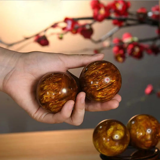 <h2>Bola de Massagem Manual para Adultos – Rolo Antiestresse com Materiais Naturais como Âmbar e Madeira</h2>