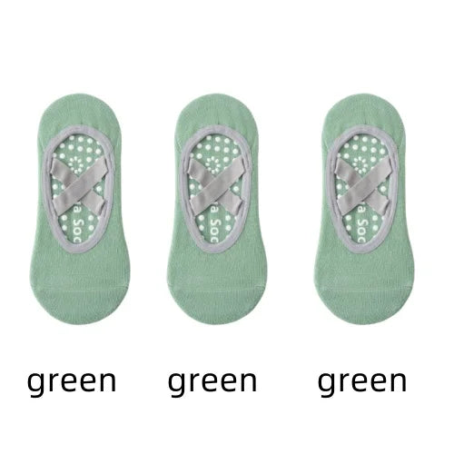 <h2>1 ou 3 Pares de Meias Profissionais de Yoga para Mulheres – Meias Antiderrapantes com Silicone para Ballet e Pilates</h2>
