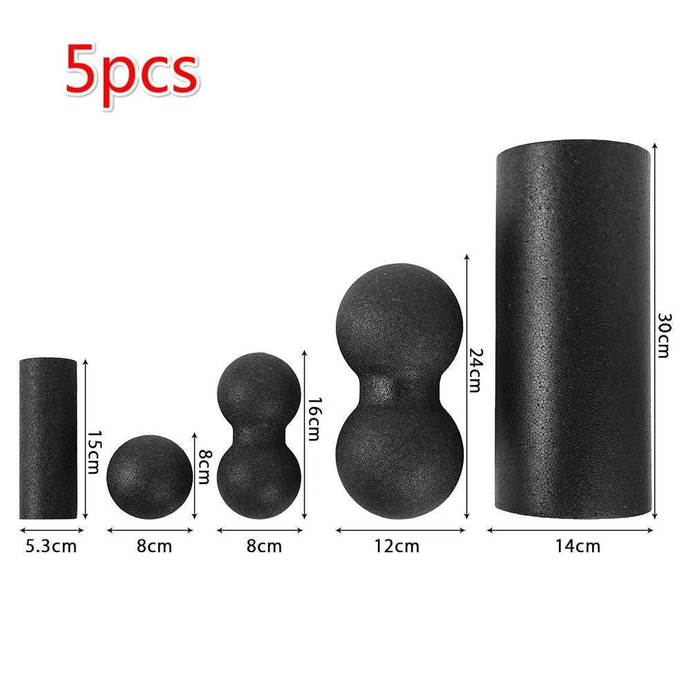 <h2>Kit de Massageador de Yoga e Bola Fitness – Rolo de Espuma para Alívio da Dor nas Costas e Liberação Miofascial (3 ou 5 Peças)</h2>