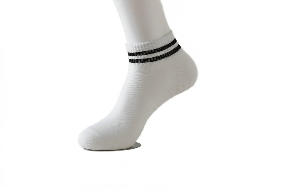 <h2>Meias Antiderrapantes de Agarre para Mulheres – Meias de Yoga e Pilates com Listras Duplas para Treinamento e Ballet</h2>