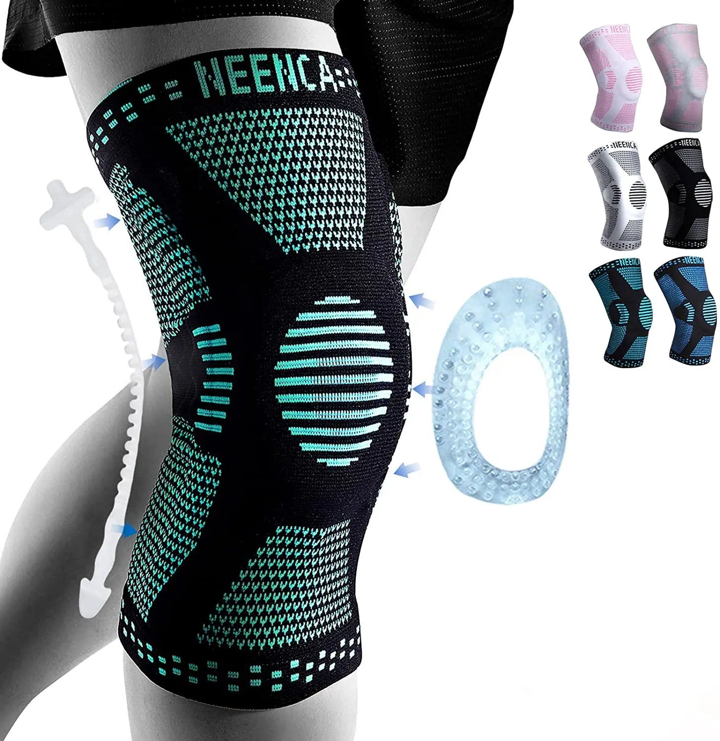<h2>NEENCA Joelheira com Almofada de Gel e Estabilizadores Laterais – Suporte para Artrite e Lesões ACL</h2>