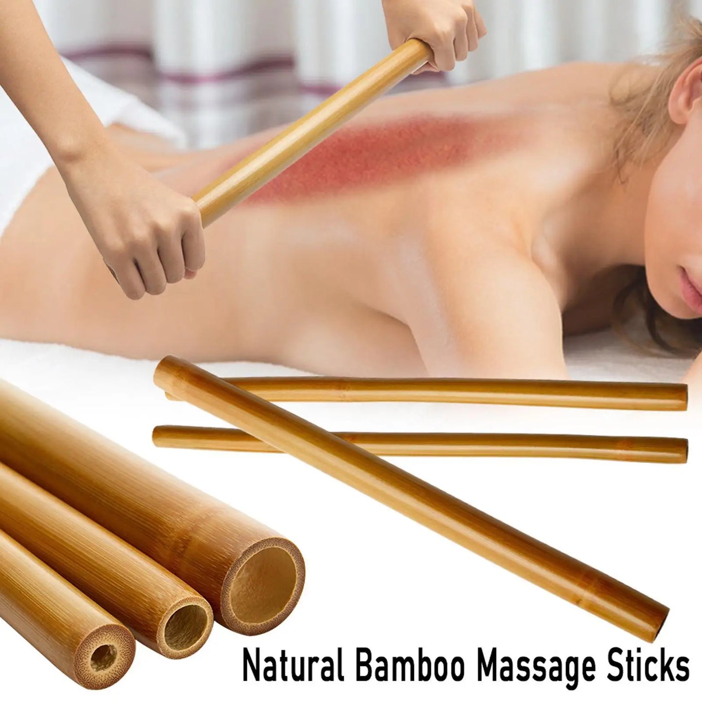 <h2>Palitos de Massagem de Bambu – Rolo Profissional para Relaxamento Muscular e Gua Sha</h2>