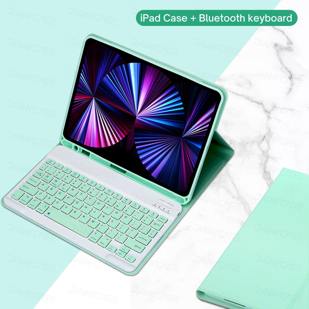 Capa Para Teclado iPad 2019 2020 10,2 7/8/9a Mini 6 Air 2 3 4 5 10,5 10,9 10,5 2021 11 2017 2018 9,7 5 6a Bluetooth Sem Fio Mouse