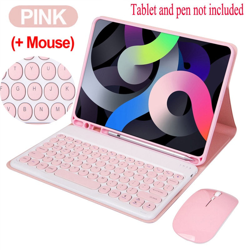 Capa Magnética Destacável Com Teclado Para Samsung Galaxy Tab A7 A8 S7 S8 S6 Lite A9 + S9 FE Mouse Bluetooth Sem Fio