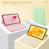 Para iPad 10ª Geração Capa De Teclado Redonda De Bluetooth Mouse Com Slot Magnético De Lápis for iPad 5ª 6ª 7ª 8ª 9ª Geração gen 10 Air 4 5 Pro 9.7 11