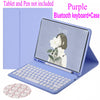 Para iPad 10ª Geração Capa De Teclado Redonda De Bluetooth Mouse Com Slot Magnético De Lápis for iPad 5ª 6ª 7ª 8ª 9ª Geração gen 10 Air 4 5 Pro 9.7 11