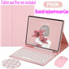 Para iPad 10ª Geração Capa De Teclado Redonda De Bluetooth Mouse Com Slot Magnético De Lápis for iPad 5ª 6ª 7ª 8ª 9ª Geração gen 10 Air 4 5 Pro 9.7 11