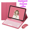 Para iPad 10ª Geração Capa De Teclado Redonda De Bluetooth Mouse Com Slot Magnético De Lápis for iPad 5ª 6ª 7ª 8ª 9ª Geração gen 10 Air 4 5 Pro 9.7 11