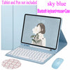 Para iPad 10ª Geração Capa De Teclado Redonda De Bluetooth Mouse Com Slot Magnético De Lápis for iPad 5ª 6ª 7ª 8ª 9ª Geração gen 10 Air 4 5 Pro 9.7 11