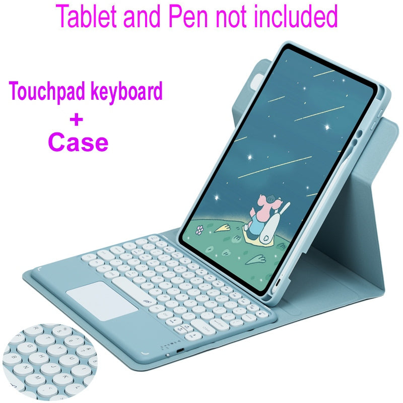 360 ° Capa Para Teclado Touchpad Com iPad 7a Geração 8a 9a 10a Bluetooth Touch pad Air 3 4 5 Pro 10.5 11 2021 2022 Estojo