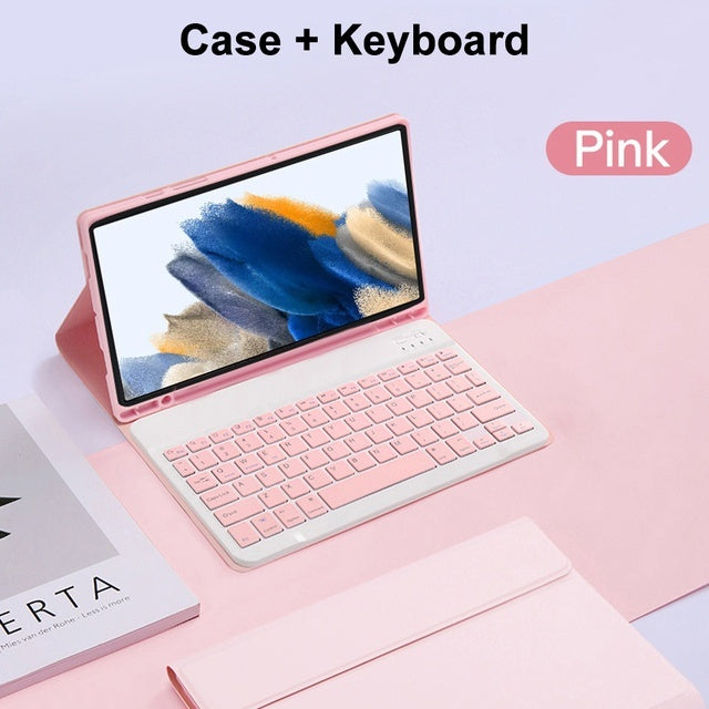 Capa Com Teclado Para Samsung Galaxy Tab A9 SM-X110 SM-X115 A9 Plus SM-X210 S9 FE SM-X216 X516B Magnético removível Tecl