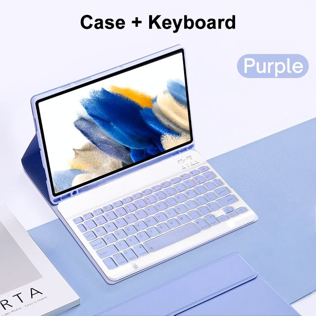 Capa Com Teclado Para Samsung Galaxy Tab A9 SM-X110 SM-X115 A9 Plus SM-X210 S9 FE SM-X216 X516B Magnético removível Tecl