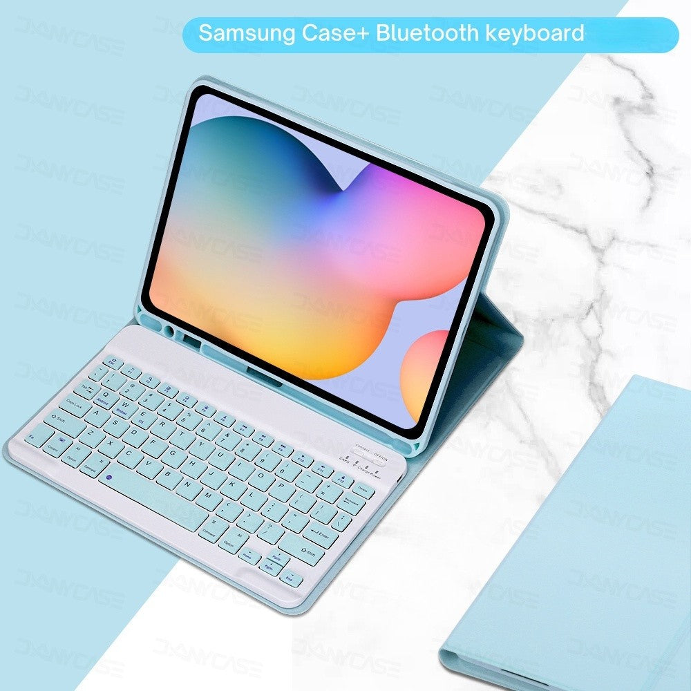 Capa de teclado para Samsung Galaxy Tab A9 Plus 11 ''SM-X210/X216 S9 FE 10.9 SM-X510 X516B S6 Lite 10.4 2020 2022 Tampa