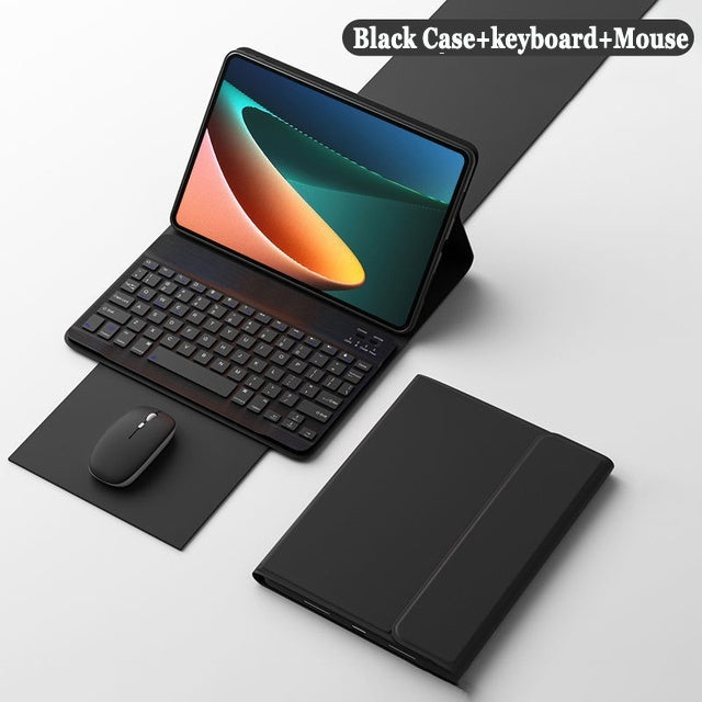 Capa de Teclado para Xiaomi Red mi Pad 10.61" 2022, Xiaomi Redmi Pad SE 11" 2023, Capa de Teclado e Mouse Sem Fio Blueto