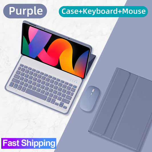 Capa de Teclado para Xiaomi Red mi Pad 10.61" 2022, Xiaomi Redmi Pad SE 11" 2023, Capa de Teclado e Mouse Sem Fio Blueto
