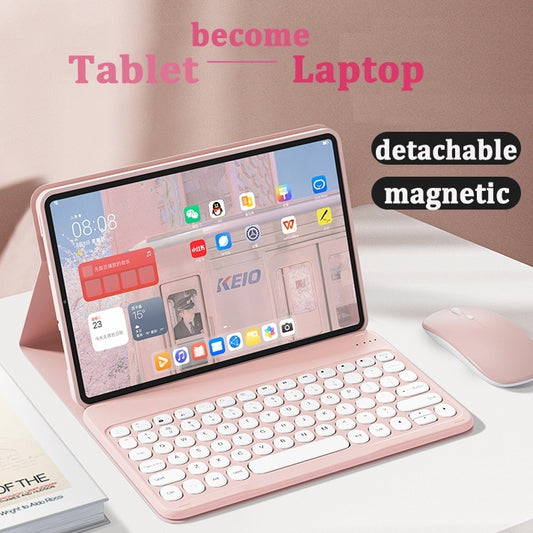 Capa com teclado de botões redondos para Redmi Pad SE 11'' 2023, Redmi Pad 10.61" 2022, Xiaomi Pad 6 / 6 Pro 11 polegada