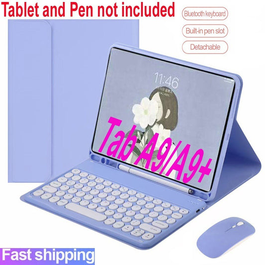 Teclado para Samsung Galaxy Tab A8 A9 SM-X110/-X115 A9 Plus, capa de teclado sem fio Bluetooth para tablet de 11 polegad