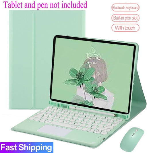 Capa de teclado touch pad para Samsung Galaxy Tab A9 Plus 11 SM-X210/X216 A9 8.7 S6 Lite 10.4 2020 2022 2024 S9 FE 10.9,