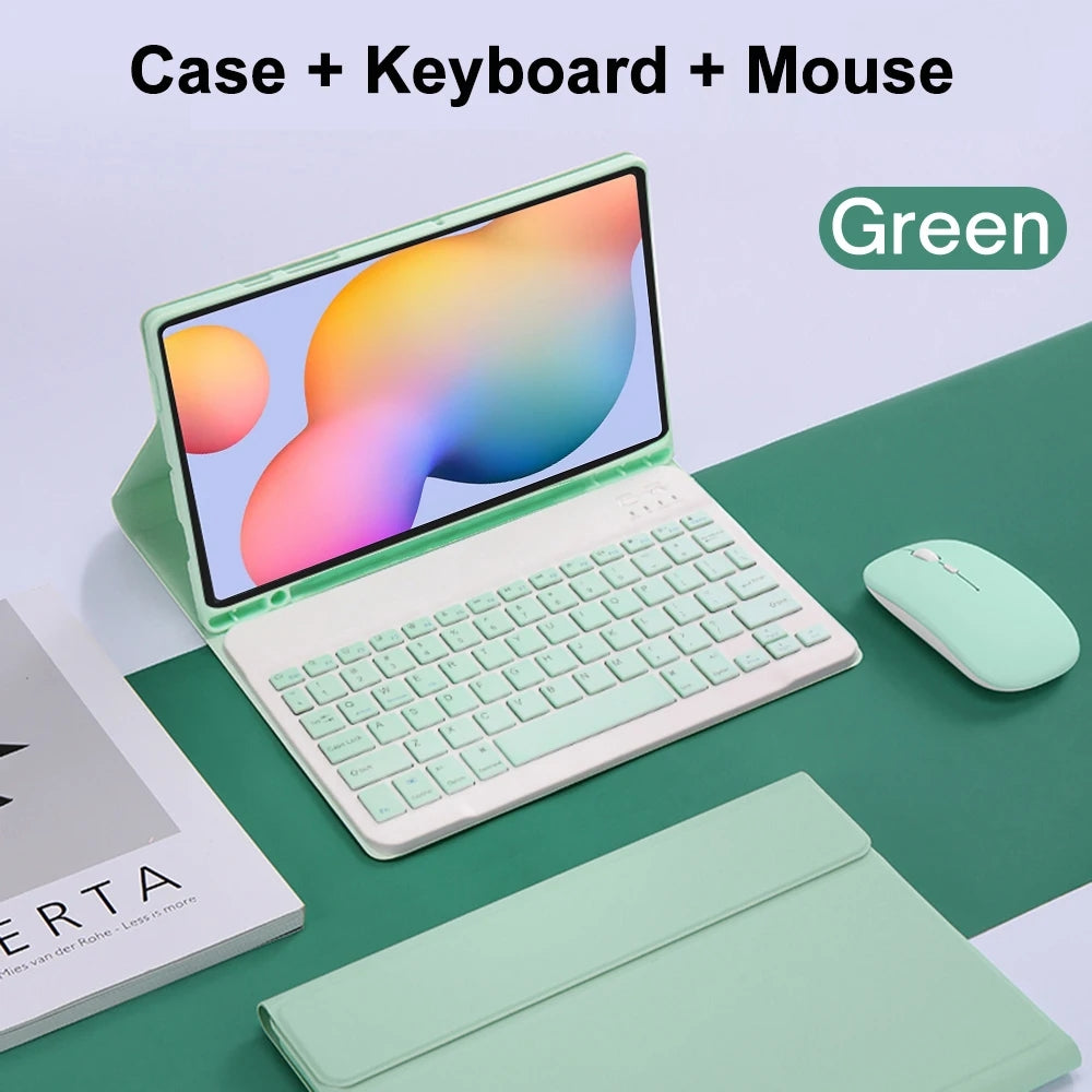 Capa Do Teclado Para iPad 9.7 10.2 5a 6a 7a 8a 9a Geração 10a 10.9‘’ Air 3 4 5 11 2024 Pro 11 mouse Sem Fio Bluetooth
