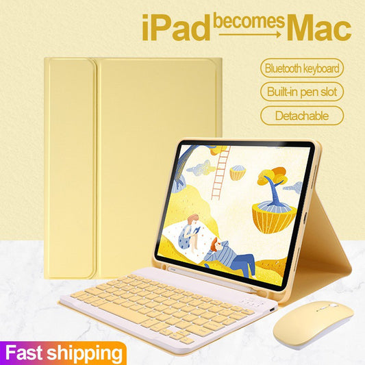 Capa do teclado para iPad 10.2 7th 8th 9th Generation 10.9 polegadas iPad Air 11 2024 iPad Pro 11 2024 Sem fio Bluetooth