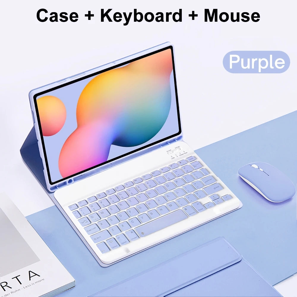 Capa do teclado para iPad 10.2 7th 8th 9th Generation 10.9 polegadas iPad Air 11 2024 iPad Pro 11 2024 Sem fio Bluetooth