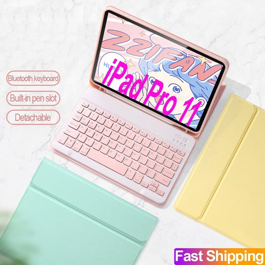 Capa de teclado para iPad Pro 11 2020 2024 iPad Air 11 2024 Capa sem fio para teclado Bluetooth