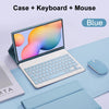 Capa de Teclado para iPad Air 11 2024 iPad Pro 11 2024 Capa de Teclado e Mouse Sem Fio Bluetooth