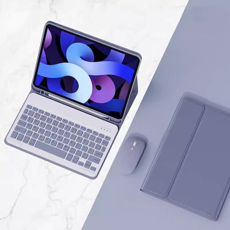 Capa de Teclado para iPad Air 11 2024 iPad Pro 11 2024 Capa de Teclado e Mouse Sem Fio Bluetooth