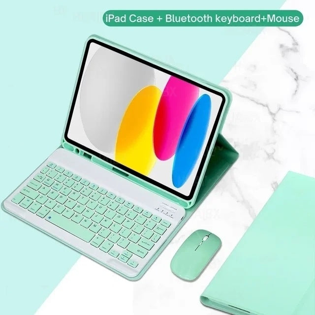 Capa de teclado para iPad Pro 11 2020 2024 iPad Air 11 2024 Capa sem fio para teclado Bluetooth