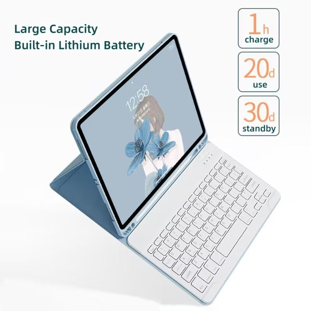 Capa De Teclado De Couro Para iPad Pro 11 Ar 11 4 5 10 9 8 7 10.5 10.2 9.7 Mini 6 Bluetooth