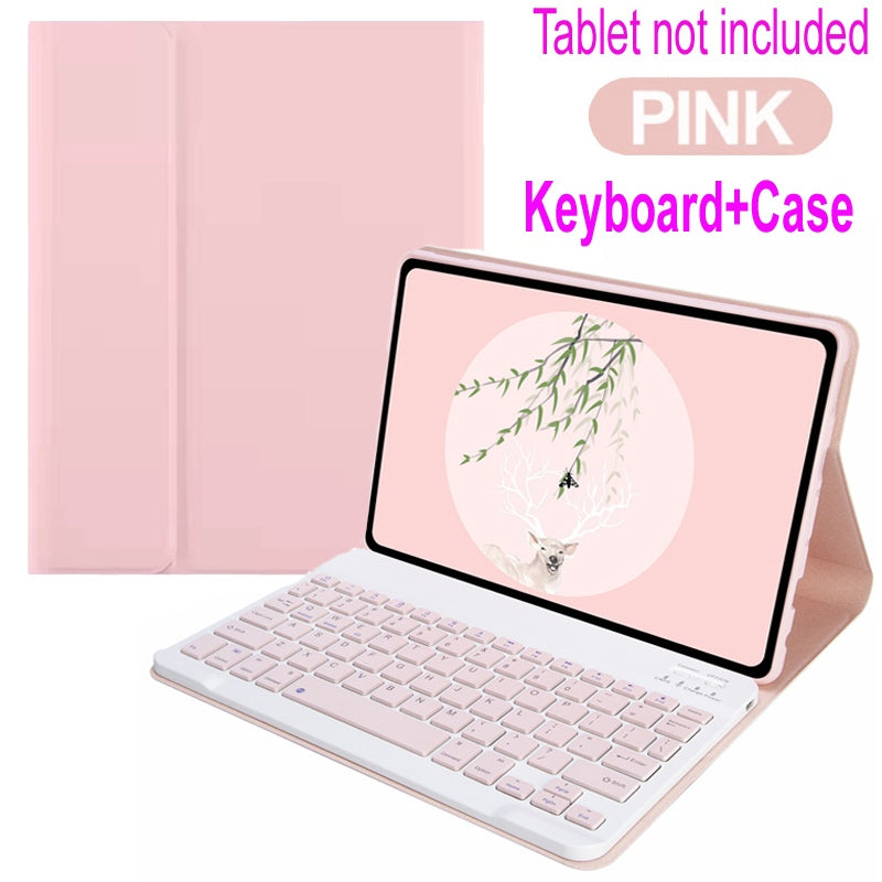 Capa Com Teclado Para Redmi Pad SE 11 Pro 12.1 2024 Vermelho mi 10.61 8.7 Magnético Destacável Sem Fio Bluetooth Mouse Invólucro