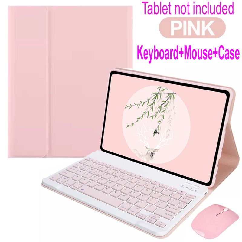Capa Com Teclado Para Redmi Pad SE 11 Pro 12.1 2024 Vermelho mi 10.61 8.7 Magnético Destacável Sem Fio Bluetooth Mouse Invólucro