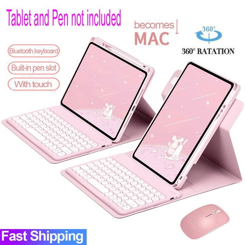 360 ° Capa De Rotação Com Teclado Para iPad 11 Polegadas 11 A16 2025 Bluetooth Mouse Invólucro Cove