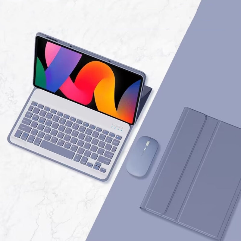 Capa De Teclado Sem Fio Para Xiaomi Redmi Pad SE 11 " 2023 Fina De Couro PU Com Magnética Bluetooth
