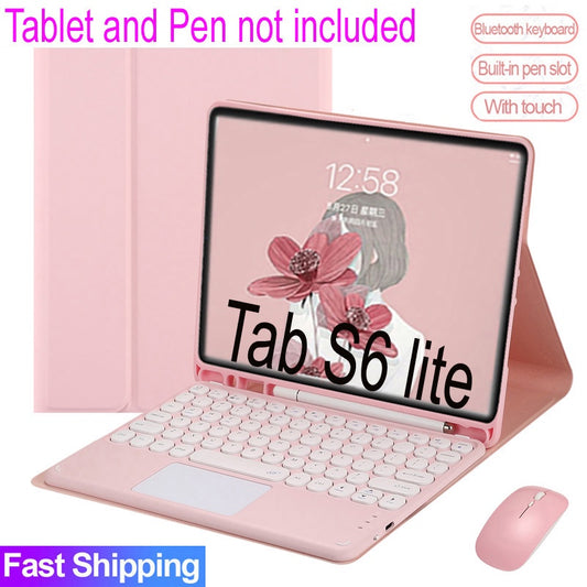 Capa Com Teclado Touchpad Para Samsung Galaxy Tab S6 Lite 10.4 2020 2022 SM-P610 P615/P613 P619 Sem Fio Bluetooth Touch pad