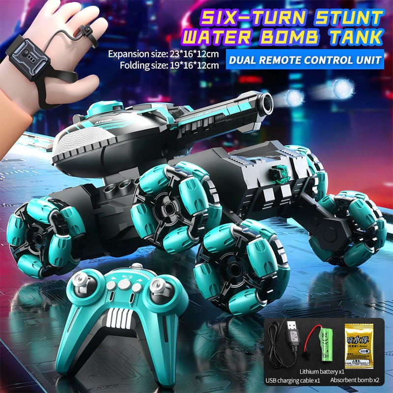 <h2>[Estoque na Malásia] Tanque RC 2.4G com Manobras, Luzes, Controle por Gestos e Bola de Hidrogel</h2>