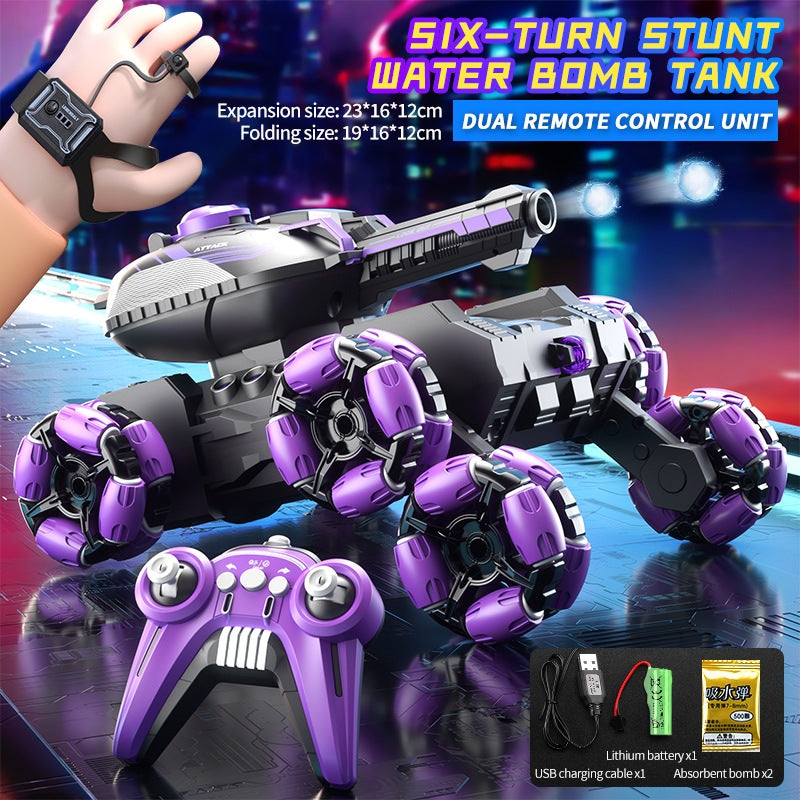 <h2>[Estoque na Malásia] Tanque RC 2.4G com Manobras, Luzes, Controle por Gestos e Bola de Hidrogel</h2>